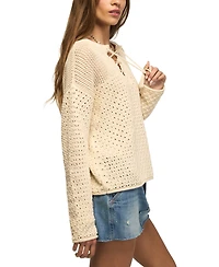 Lucky Brand Women's Lace-Up Long-Sleeve Sweater