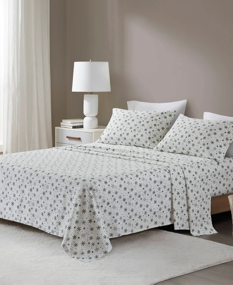 Madison Park Novelty Printed Cotton Flannel 3-Pc. Sheet Set
