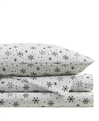 Madison Park Novelty Printed Cotton Flannel 3-Pc. Sheet Set