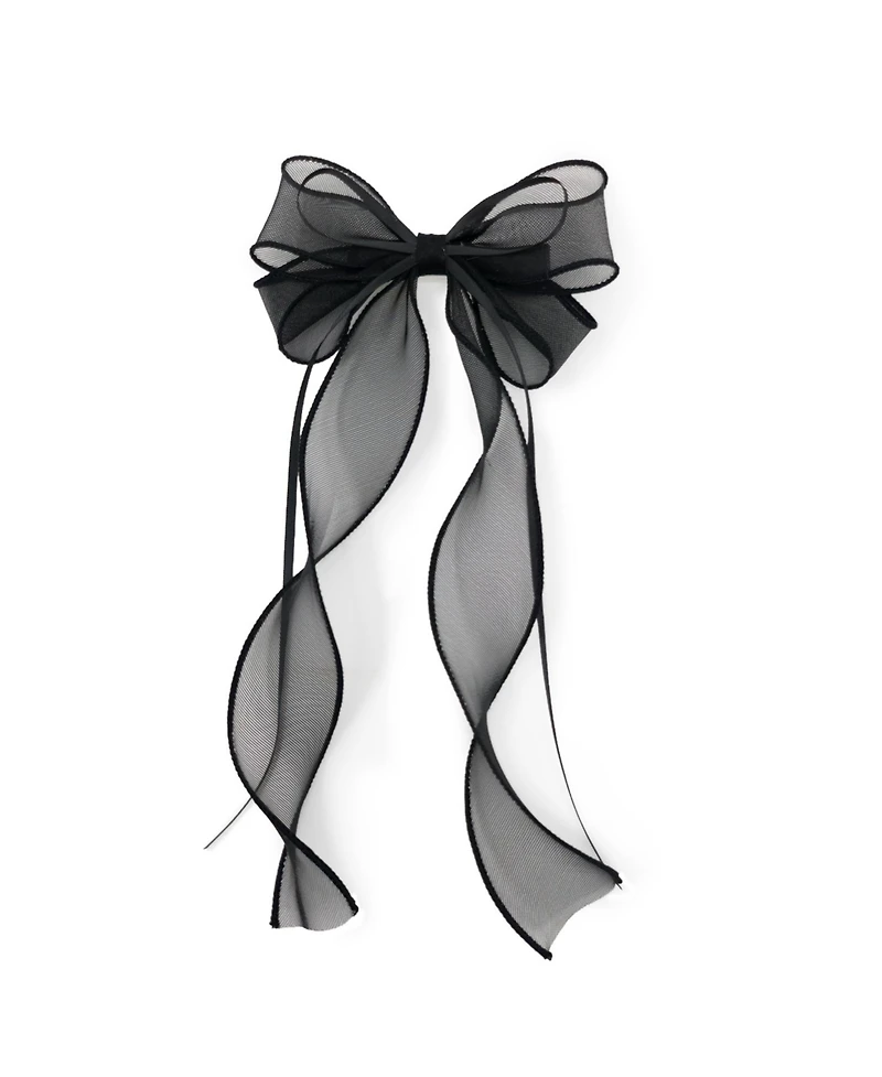 Puttisu Girls Organza Double Ribbon Clip Gift Set with Tin Case
