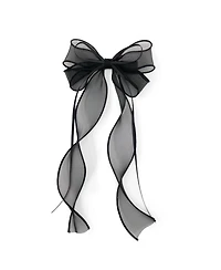 Puttisu Girls Organza Double Ribbon Clip Gift Set with Tin Case