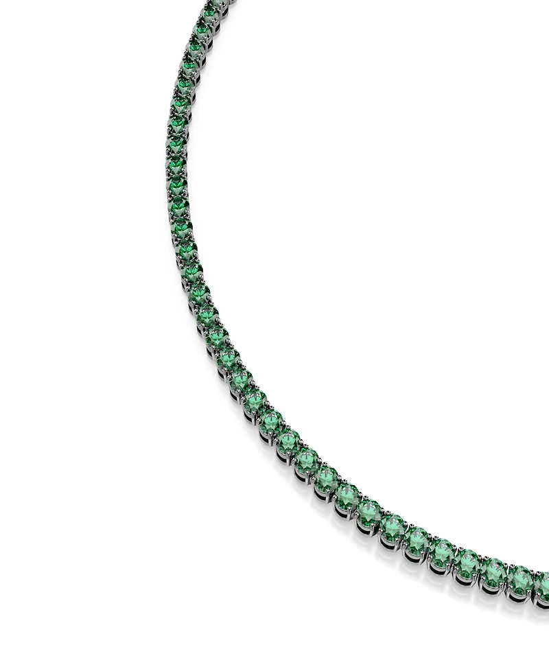 Swarovski Ruthenium-Plated Matrix Tennis Necklace