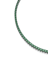 Swarovski Ruthenium-Plated Matrix Tennis Necklace