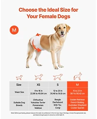 Cozito Disposable Female Dog Diapers, M Size 144 Count with Wetness Indicator