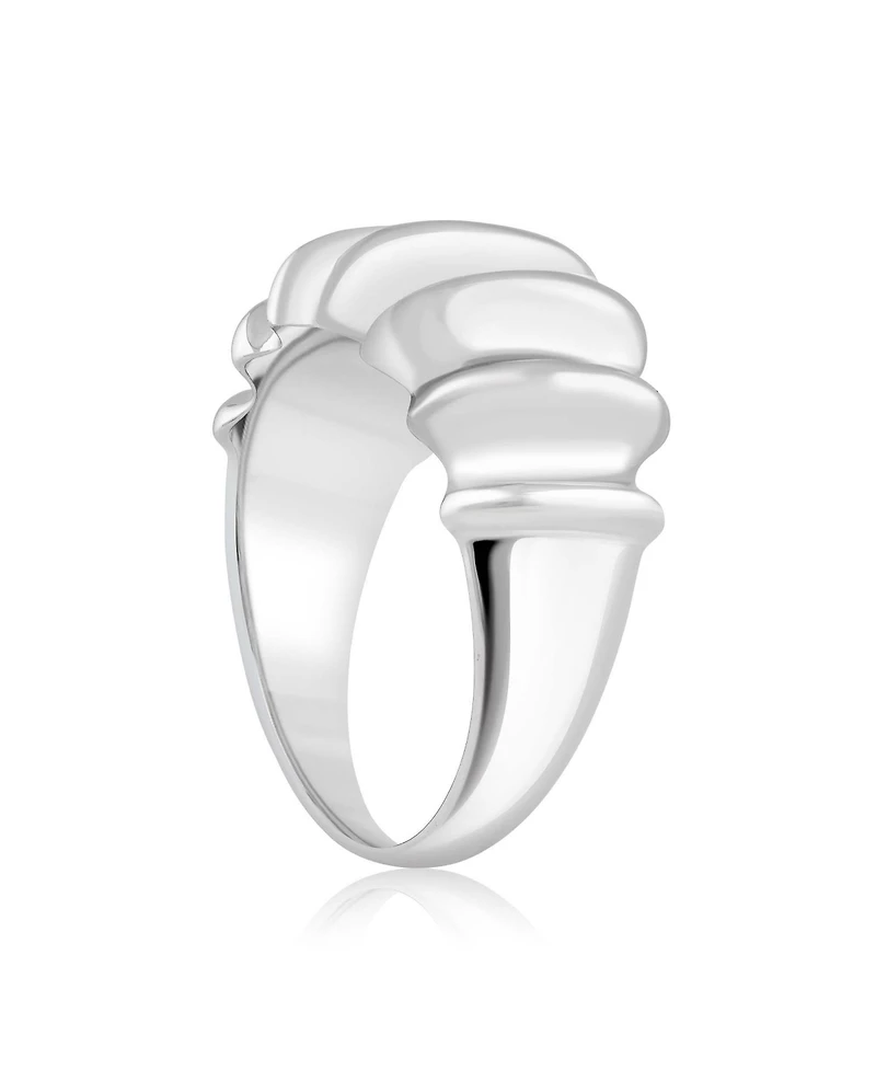 Simona Polished Designed Textured Ring