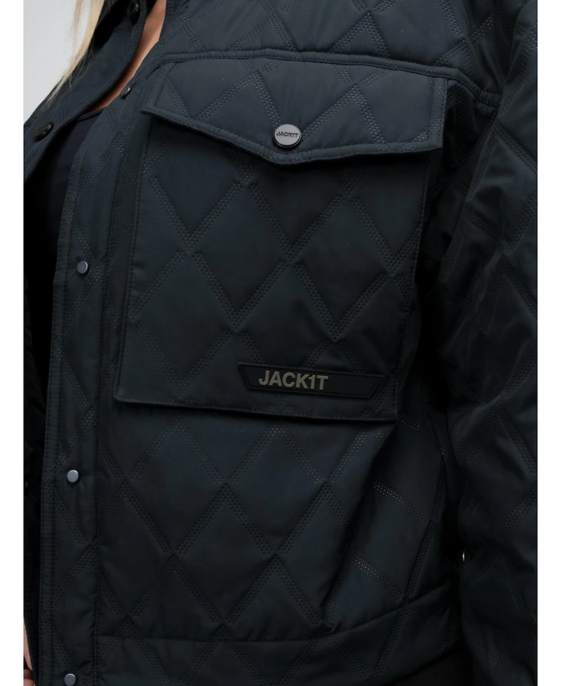 JACK1T Women's Eden Quilted Shirt Jacket