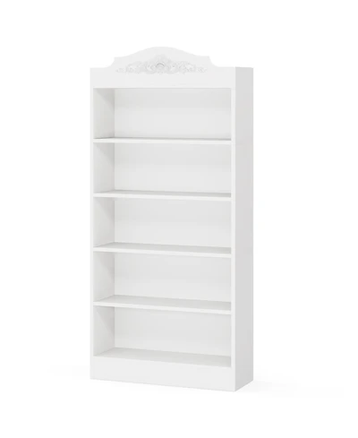 Slickblue Freestanding 72.8 Inch Wood Shoe Cabinet with 5 Tier Storage