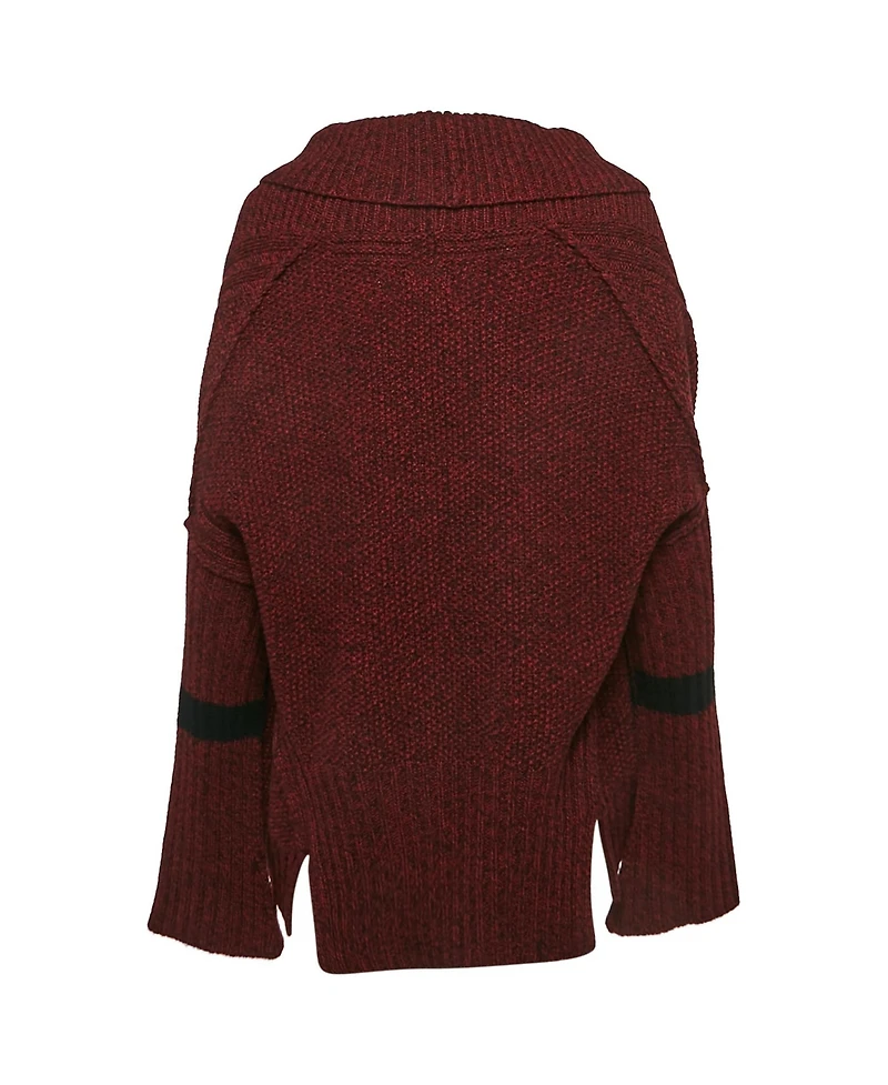Pre-Owned Zadig & Voltaire Women's Voltaire Burgundy Rib Knit Sweater