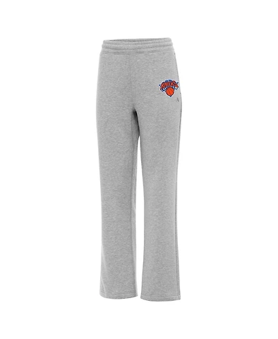 Antigua Women's Heather Gray New York Knicks Victory Sweatpants