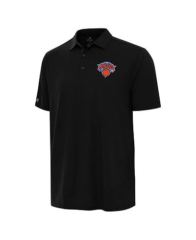 Antigua Men's Black New York Knicks Era Polo Shirt