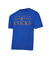 Concepts Sport Women's 2-Piece Blue/White New York Knicks Copeland T-Shirt and Shorts Sleep Set