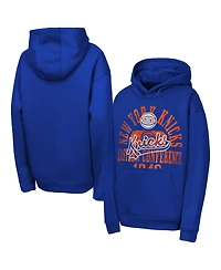 Outerstuff Big Boys and Girls Blue New York Knicks Sweep Hoodie