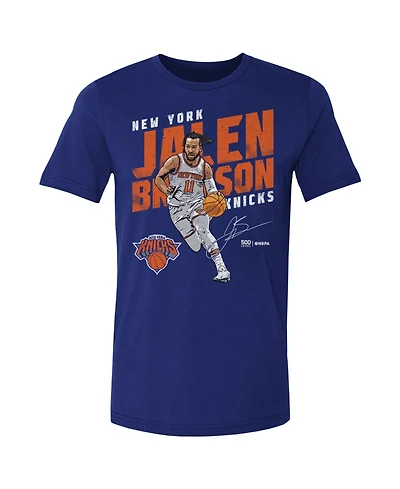 500 Level Men's Jalen Brunson Blue New York Knicks Slant T-Shirt