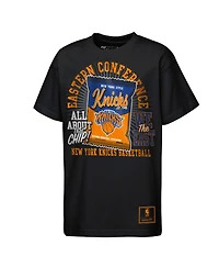 Mitchell & Ness Big Boys and Girls Black New York Knicks All About the Chip Premium T-Shirt