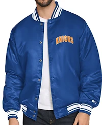 Starter Men's Blue New York Knicks Logo Varsity Full-Snap Jacket