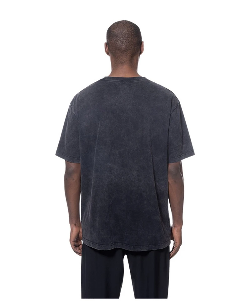 New Era Men's Black York Knicks Lifestyle Capsule Lightning Round Mineral Wash T-Shirt