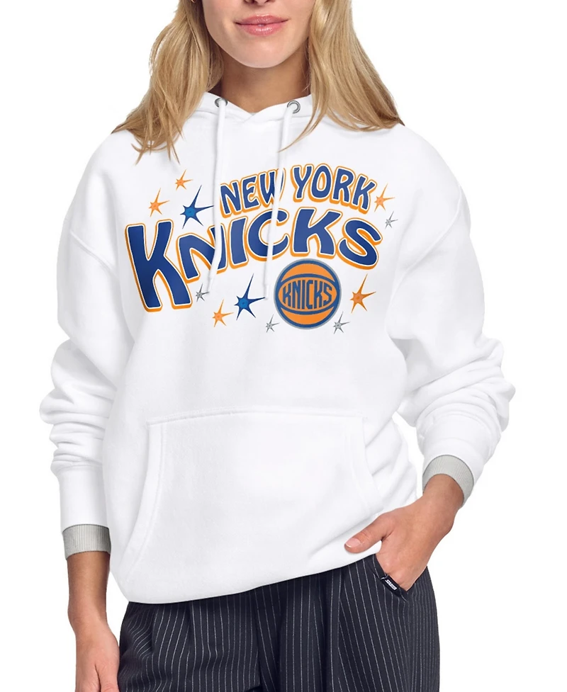 Starter Women's White New York Knicks Fireworks Fleece Hoodie