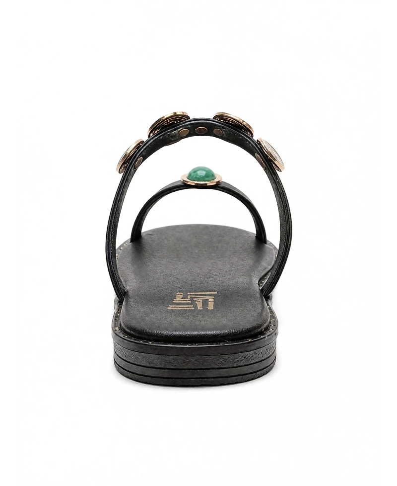 Forever & Always Shoes Women's Martinez Leather Thong Sandal