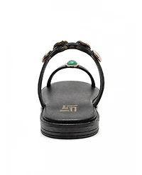 Forever & Always Shoes Women's Martinez Leather Thong Sandal