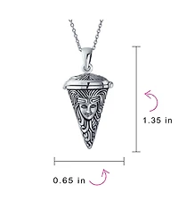 Bling Jewelry Angel Goddess Protector of Mother Earth Urn Locket Pendant Necklace .925 Sterling Silver