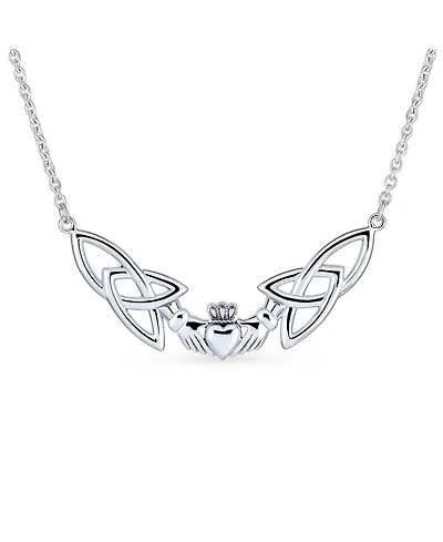 Bling Jewelry Romantic Celtic Claddagh Collar Necklace Trinity Love Knot Friendship
