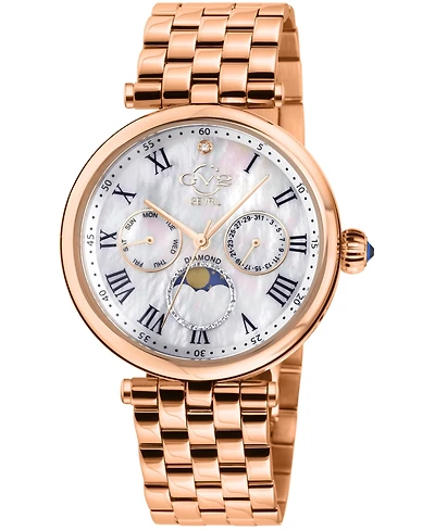 GV2 by Gevril Women's Florence Swiss Quartz Diamond Ip Stainless Steel Bracelet Watch