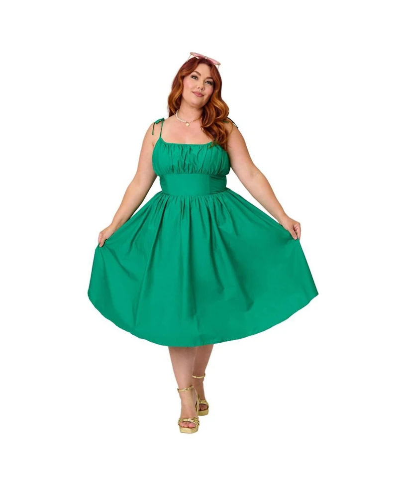 Unique Vintage Plus 1950s Cotton Swing Dress
