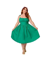 Unique Vintage Plus 1950s Cotton Swing Dress