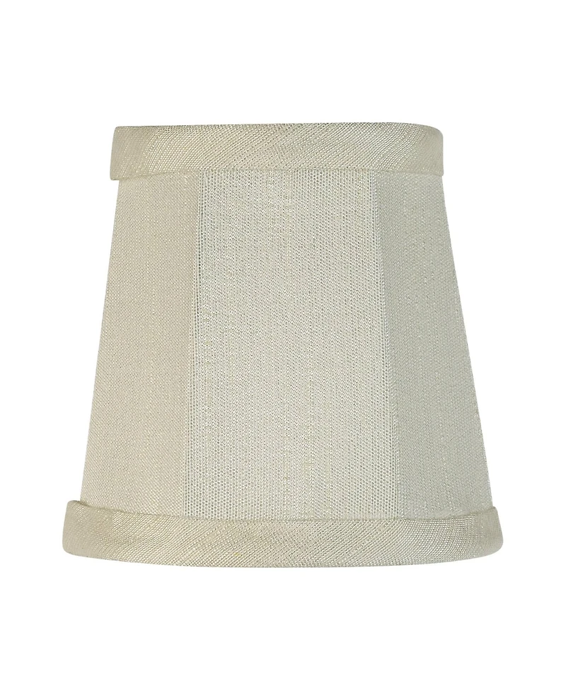 Springcrest Imperial Shade Set of 6 Empire Lamp Shades Small 3" Top x 4" Bottom x 4" High Candelabra Clip-On Fitting