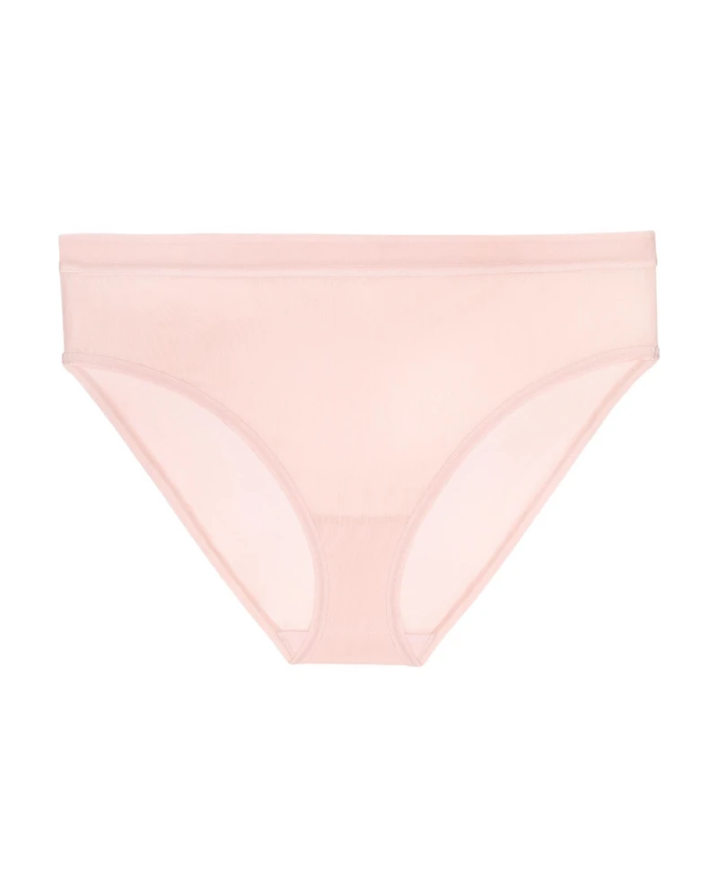 Curvy Couture Women's Sheer Mesh High Cut Brief Panty