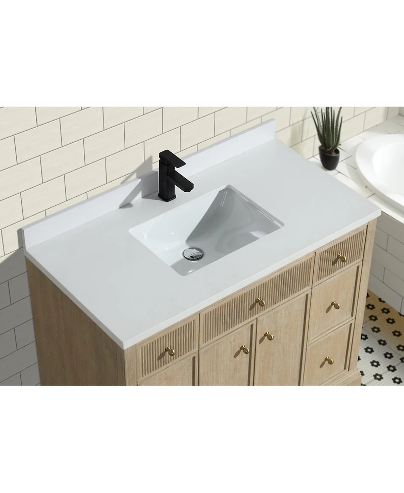 Ari Bath, Redondo 42", Freestanding, Ash Oak Finish