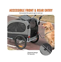 Ruie 2 in 1 Dog Bike Trailer and Pet Stroller for Pets up to 88 lbs