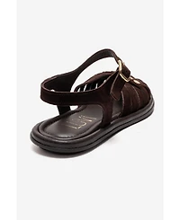 Forever & Always Shoes Chiela Leather Ankle Strap Sandal