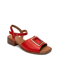 Forever & Always Shoes Women's Svelte Leather Buckle Sandal