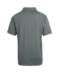 Cutter & Buck Men's Steel Miami Dolphins Prospect Textured Stretch Polo Shirt