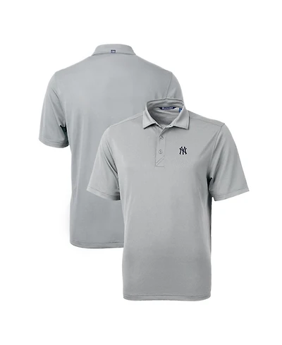 Cutter & Buck Men's Gray New York Yankees Virtue Eco Pique Polo Shirt