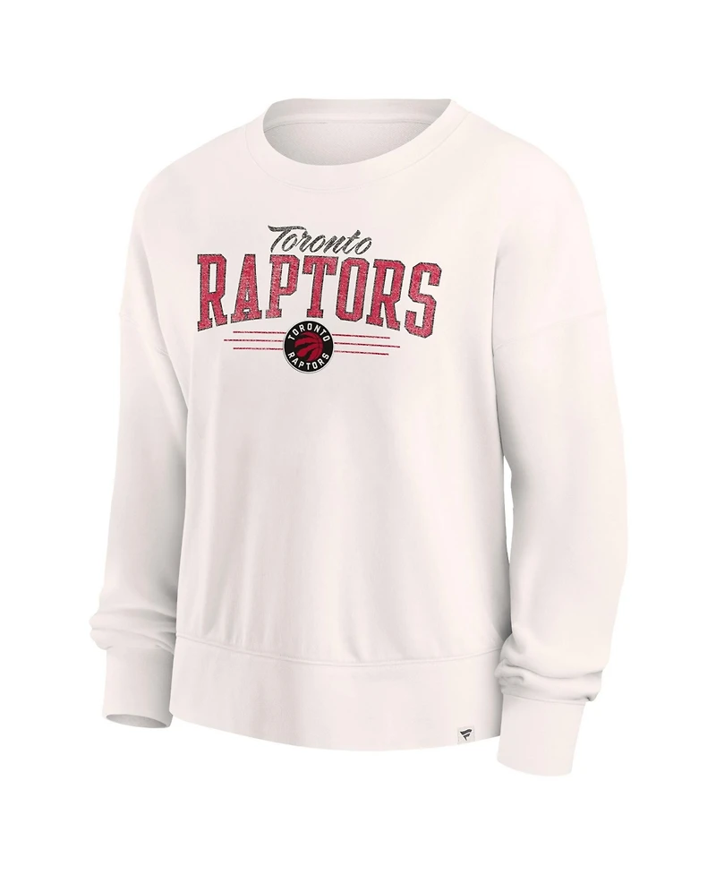Fanatics Women's Cream Toronto Raptors Close the Game Pullover Sweatshirt