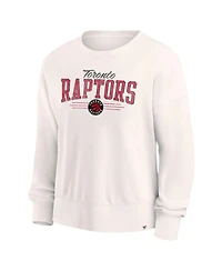 Fanatics Women's Cream Toronto Raptors Close the Game Pullover Sweatshirt