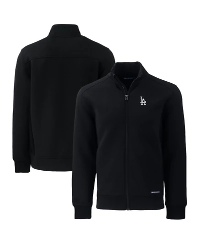 Cutter & Buck Men's Black Los Angeles Dodgers Roam Eco Full-Zip Jacket