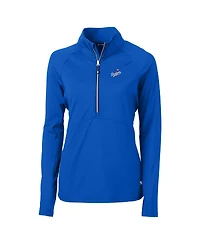 Cutter & Buck Women's Royal Los Angeles Dodgers DryTec Adapt Eco Knit Stretch Raglan Half-Zip Sweatshirt