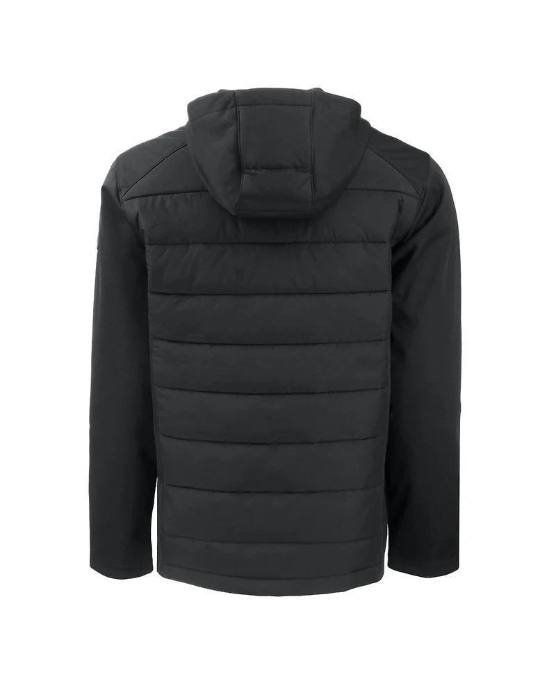 Cutter & Buck Men's Black Baltimore Ravens Evoke PrimaLoft Hybrid Eco Softshell Full-Zip Hooded Jacket