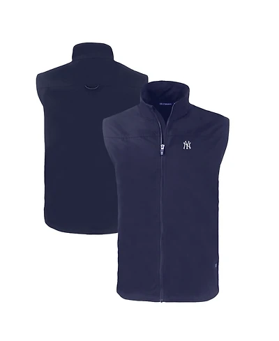 Cutter & Buck Men's Navy New York Yankees Charter Eco Full-Zip Vest