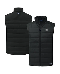 Cutter & Buck Men's Black New York Yankees Evoke Hybrid Eco Softshell Full-Zip Vest