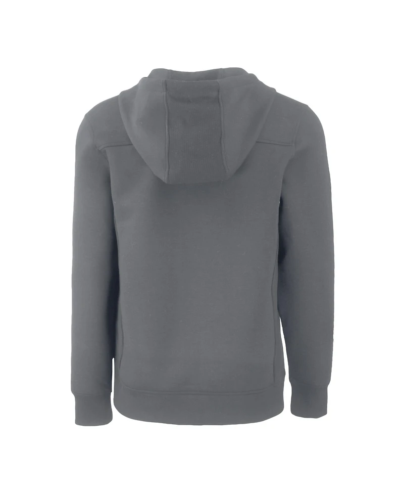 Cutter & Buck Men's Gray Los Angeles Dodgers Roam Eco Tri-Blend Half-Zip Hoodie