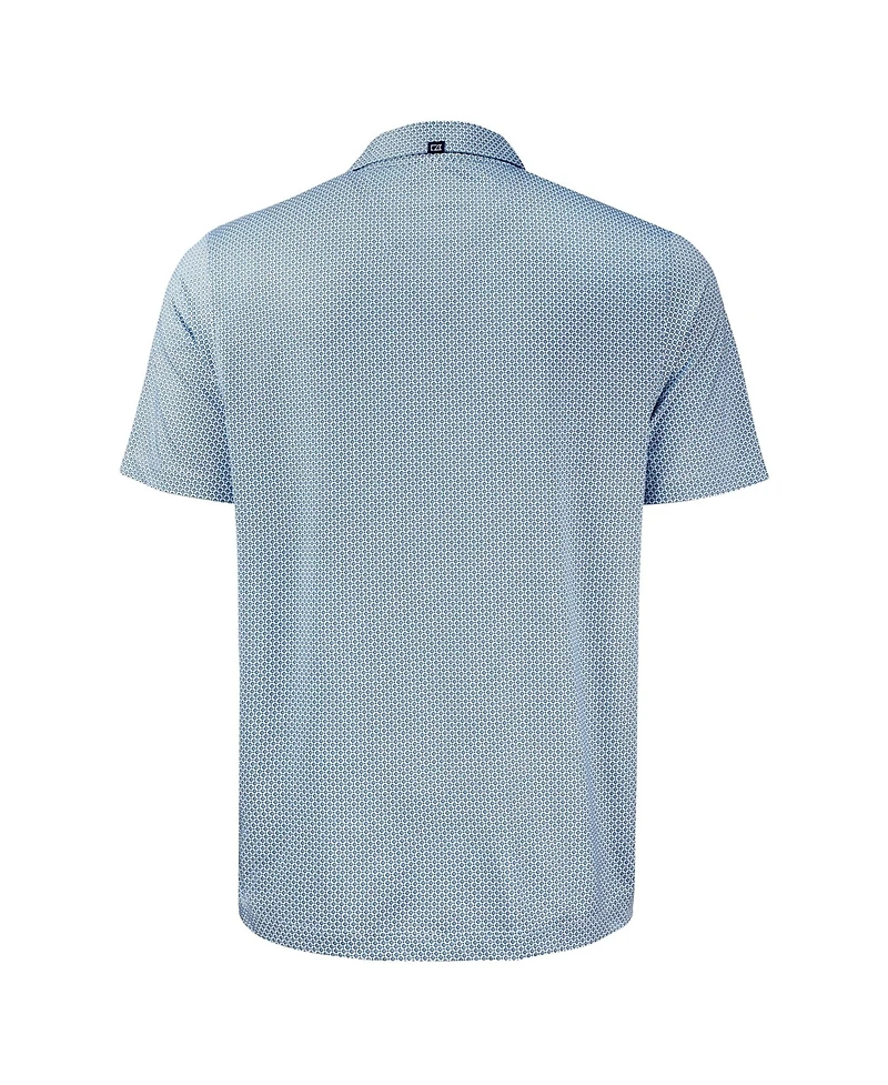 Cutter & Buck Men's Navy New York Yankees Pike Eco Diamond Dot Print Polo Shirt