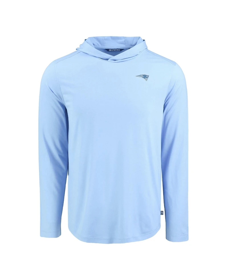 Cutter & Buck Men's Powder Blue New England Patriots Coastline Epic Comfort Eco Hoodie