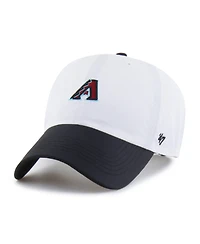 '47 Brand Men's White/Black Arizona Diamondbacks Vista Mini Clean Up Brrr° Adjustable Hat