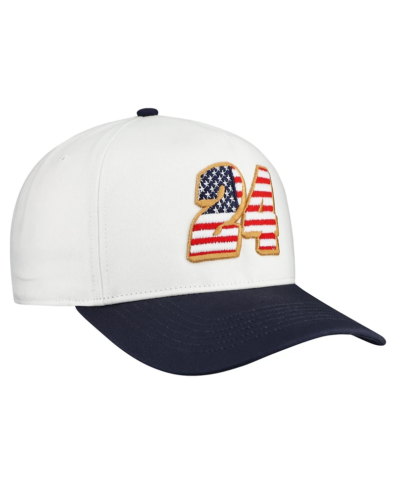 '47 Brand Men's White William Byron Flag Fill Two-Tone Team Adjustable Hitch Hat