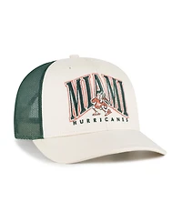 '47 Brand Men's Natural Miami Hurricanes Drawbridge Trucker Adjustable Hat