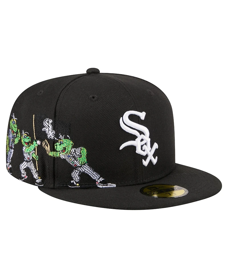 New Era Men's Black Chicago White Sox Run Mascot 59FIFTY Fitted Hat